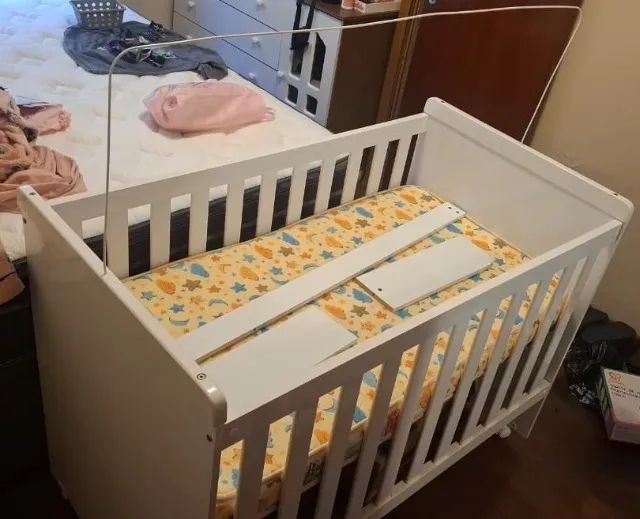 Berço americano 3 em 1 (vira cama) com colchão - Foto 2