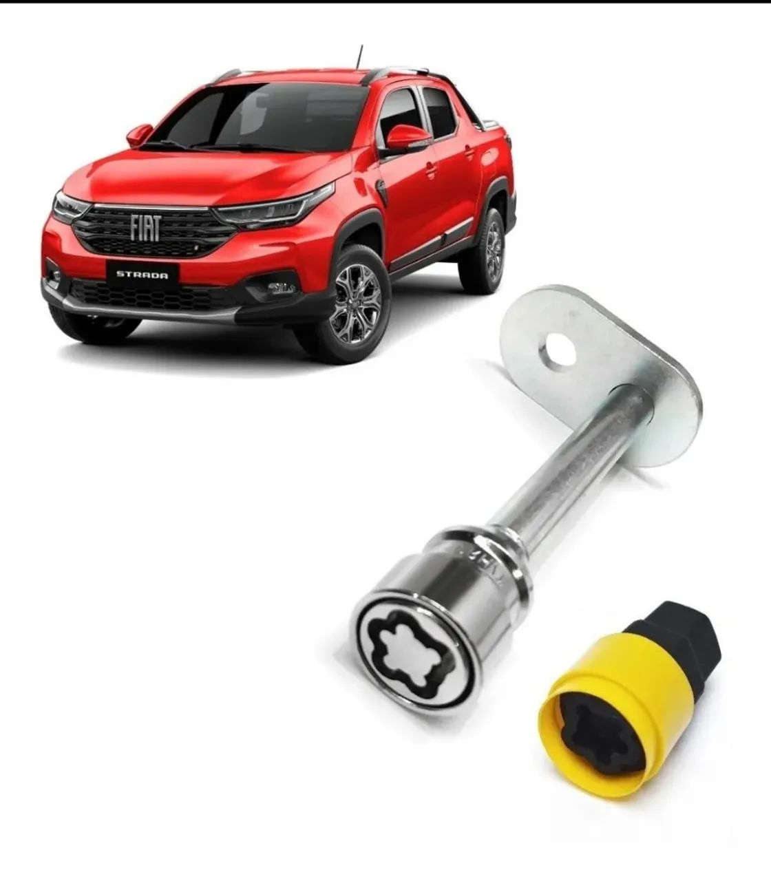 Trava de Estepe + trava de rodas fiat Strada