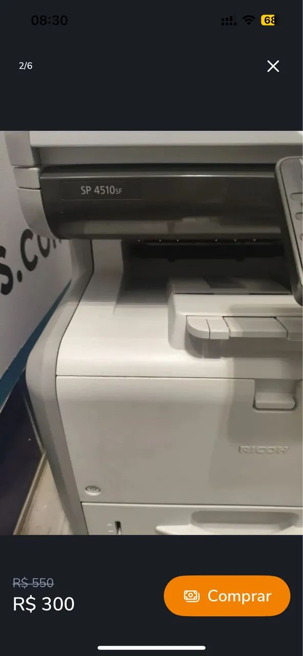 Impressora Multifuncional Ricoh SP 4510SF