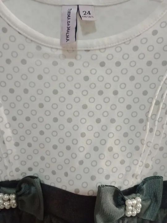 Vestido Infantil,Tam:2 Lindo e Delicado modelo balone,a parte de baixo é aveludado. - Foto 4