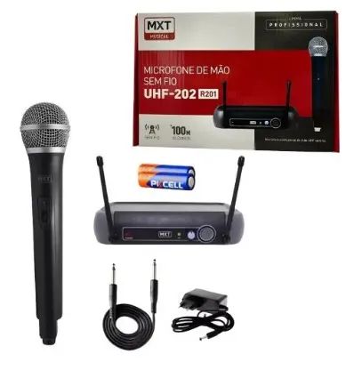 Micfrofone sem fio MXT MOD.: UHF-202/R201