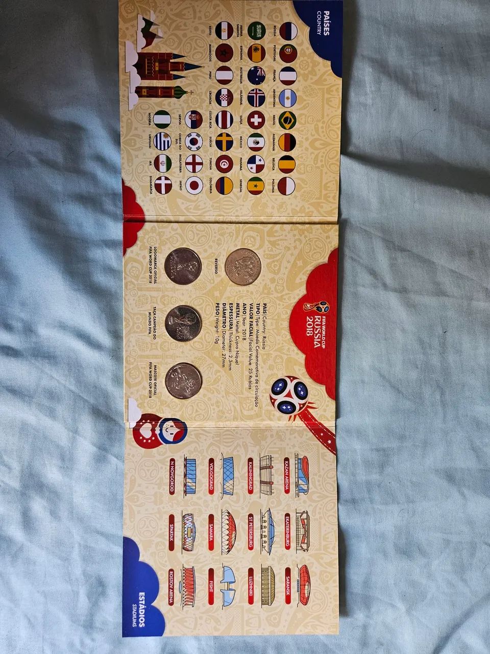 Álbum Moedas Rússas Comemorativas Copa do Mundo 2018 - Foto 2