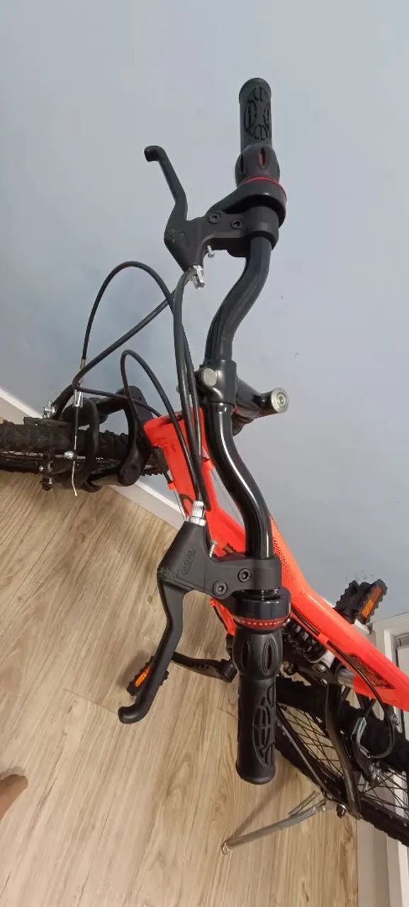 Bicicleta Aro 20 COLLI Full Suspension Laranja Neon  - Foto 2