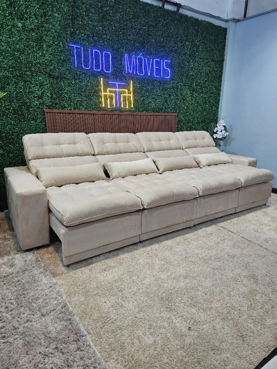 Sofá Retrátil e Reclinável 4 Lugares - Foto 2