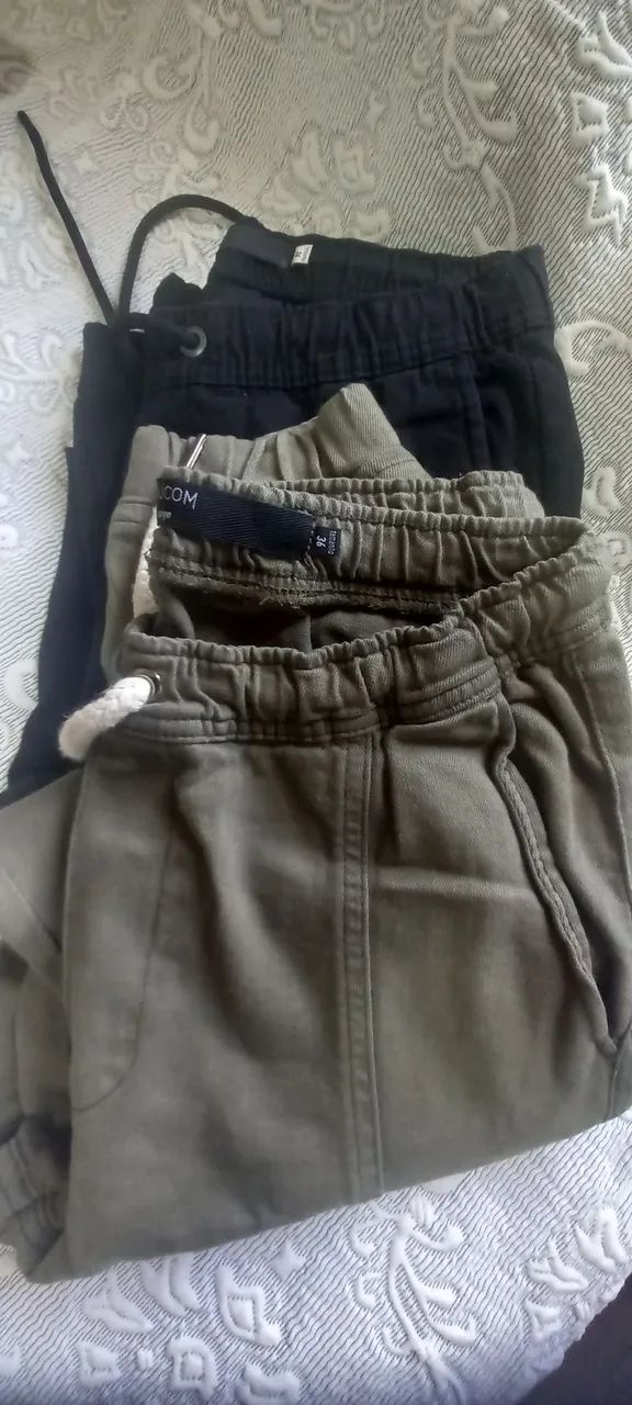 Calças masculinas  jogger- Preta e Verde