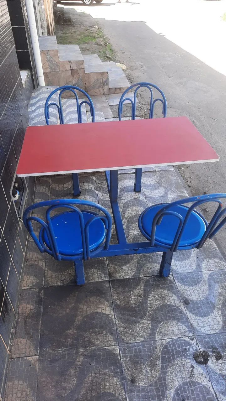 Conjunto refeitório com tampo coloridas  - Foto 4
