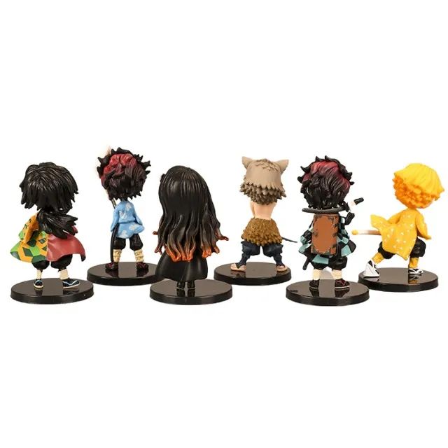 Kit com 06 bonecos miniatura, demon slayer, kimetsu no yaiba - Foto 5