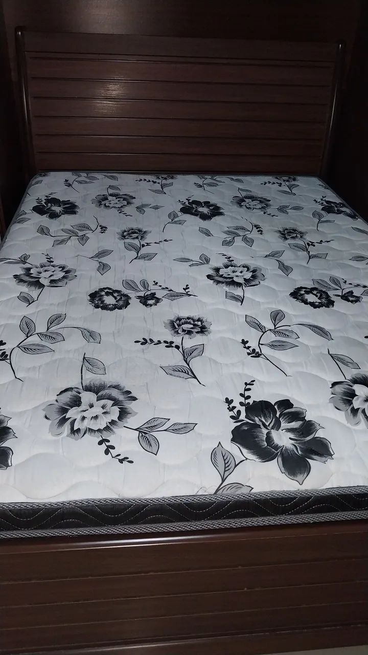 Cama de Casal com Colchão Floral - Foto 2