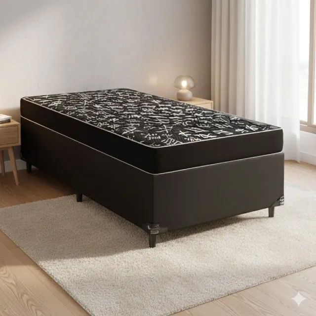 Conjunto base e colchão solteiro (promoção valida enquanto durar no estoque)