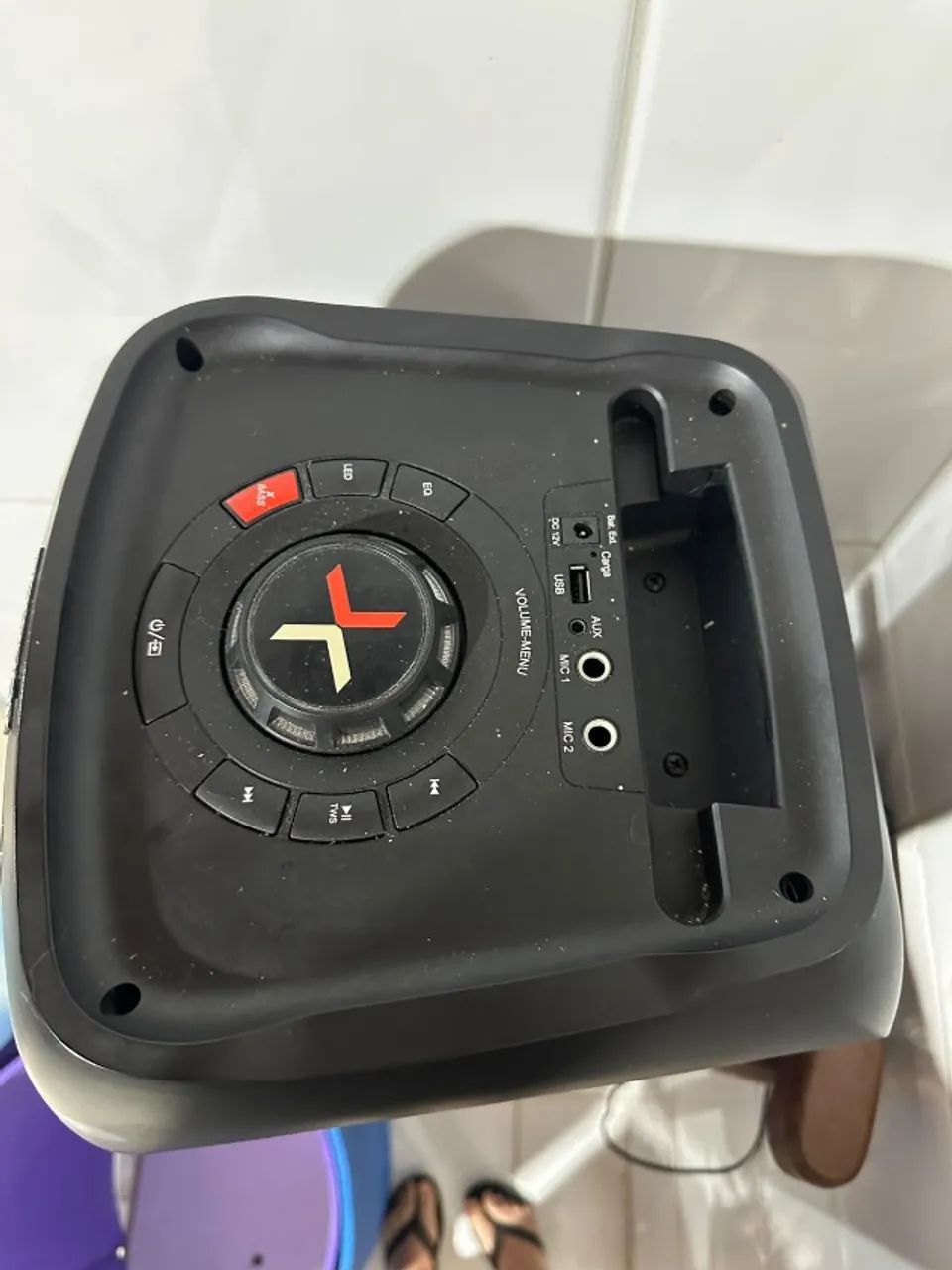 CAIXA DE SOM PORTÁTIL AMPLIFICADA COM BLUETOOTH - Foto 3