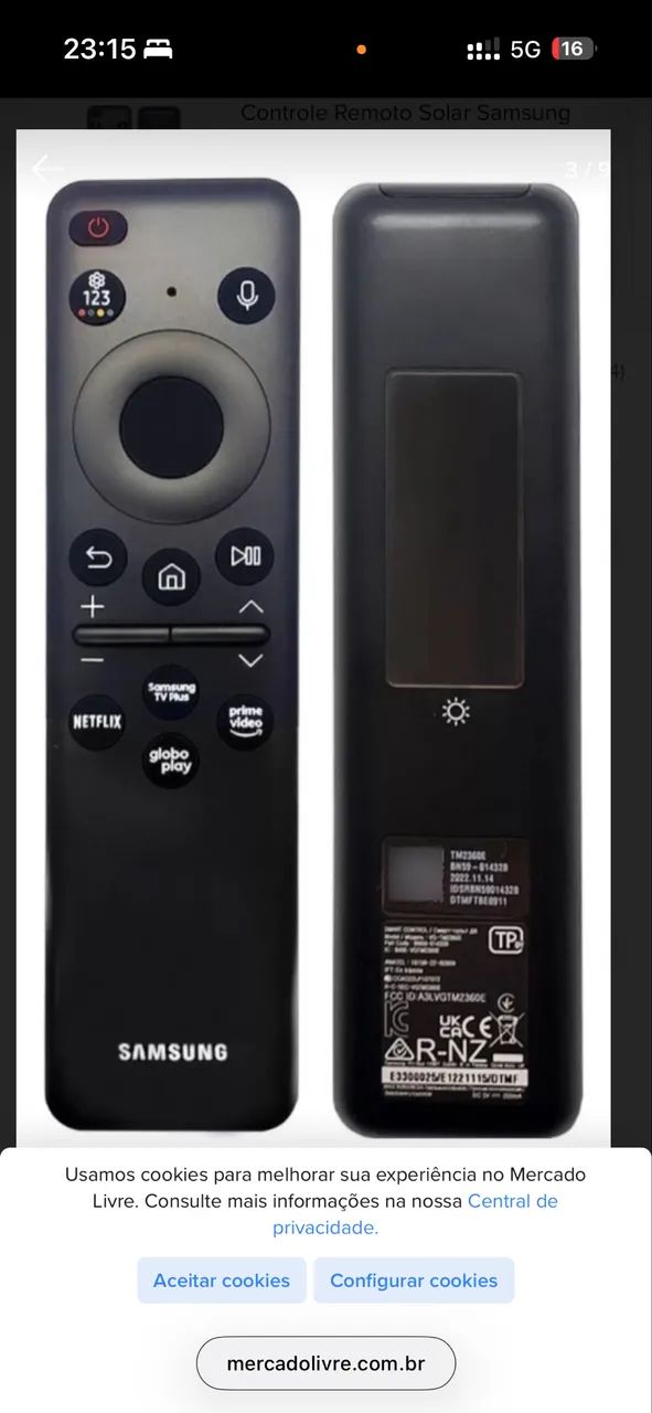 Controle remoto para tv Samsung original  - Foto 2