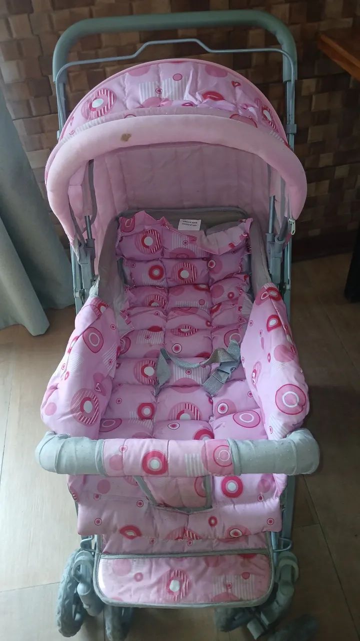 Carrinho de bb My baby rosa  - Foto 4