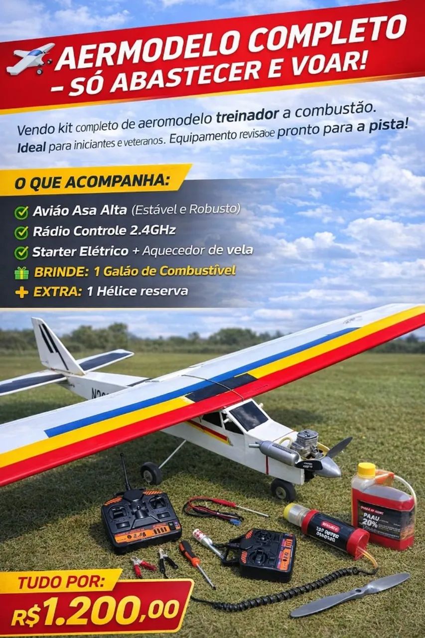 Avião de controle remoto  - Foto 2