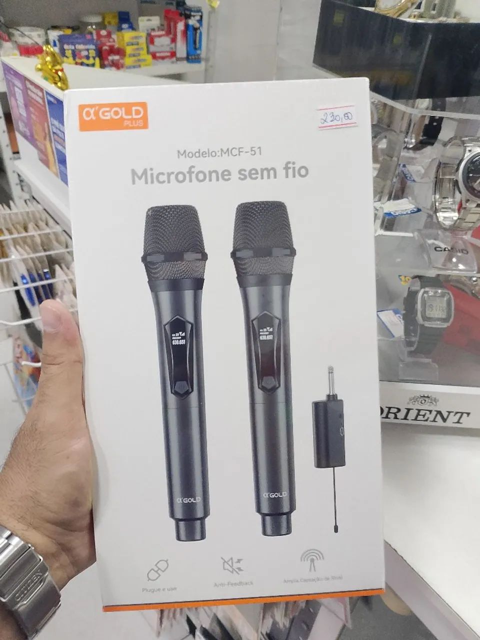 Microfone sem fio agold