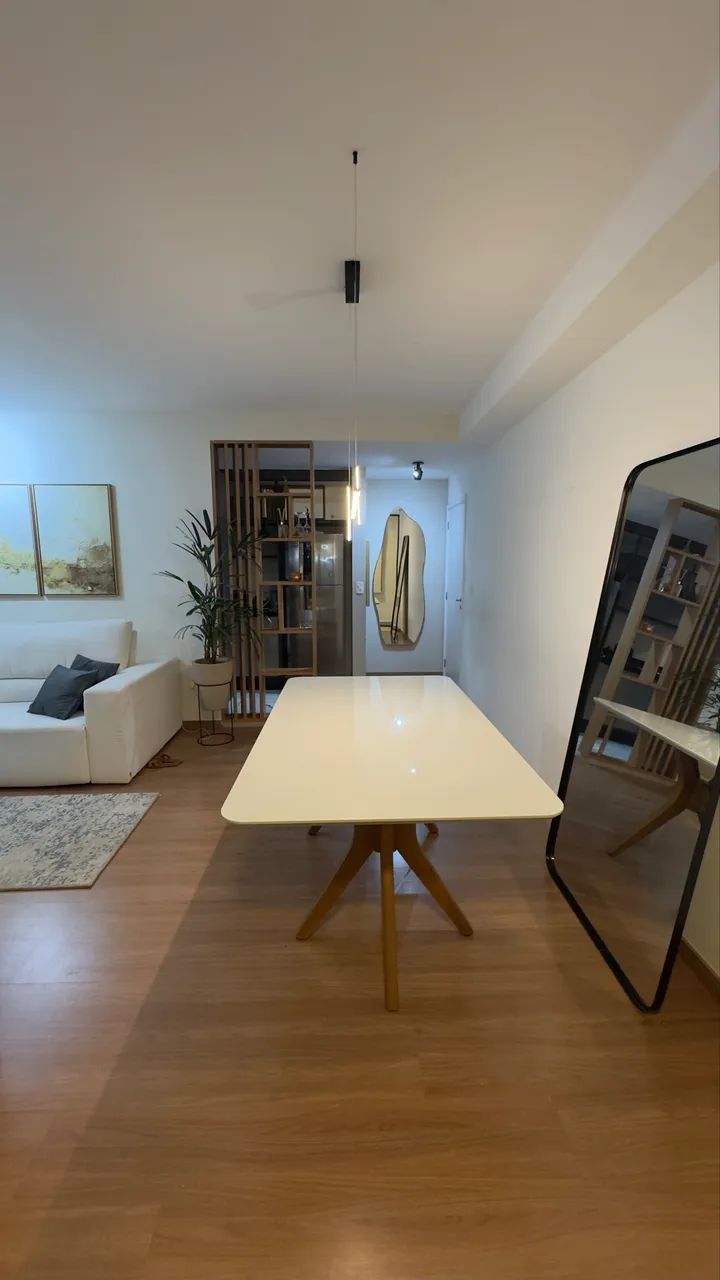 Mesa sala de jantar madeira super resistente até 8 lugares 