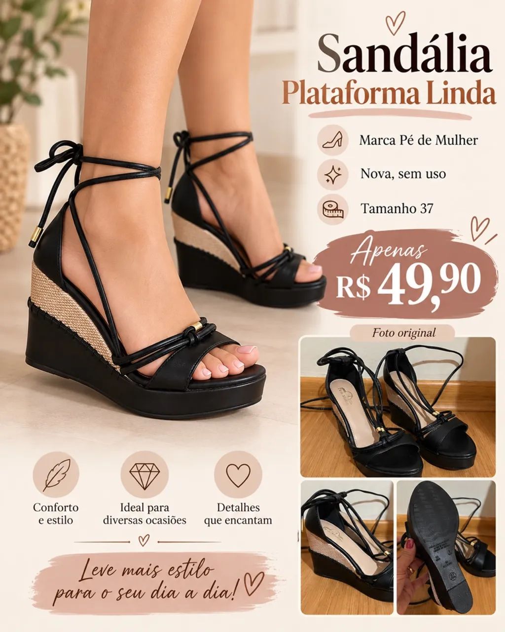 SANDÁLIA PLATAFORMA 