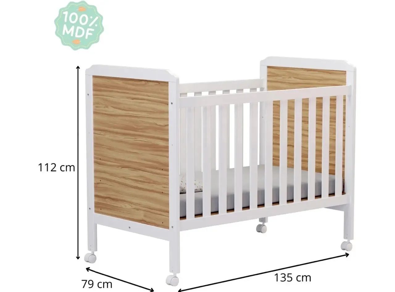Berço Mini Cama Moveis Peroba + Banheira