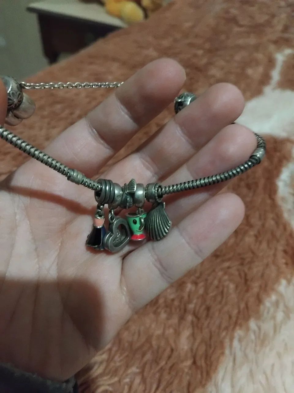 Pulseira e pigentes Prata 925 estilo pandora
