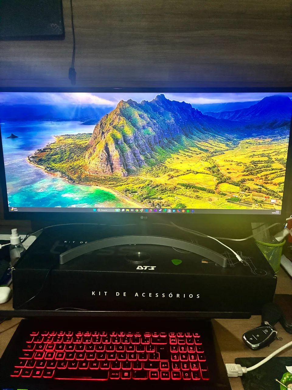 Monitor LG ultrawide com auto-falantes - Foto 2