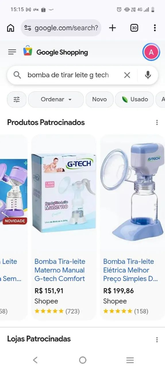 Bomba de tirar leite G-Tech 