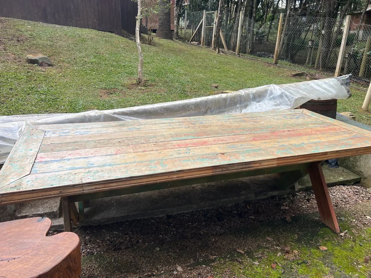 Mesa rustica madeira Demolicao  - Foto 2
