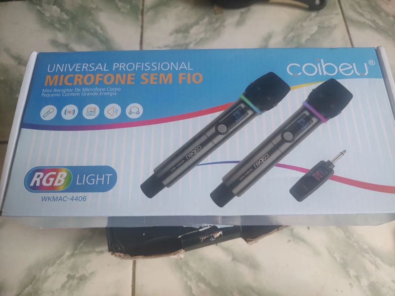 Microfone sem fio coibeu novo 