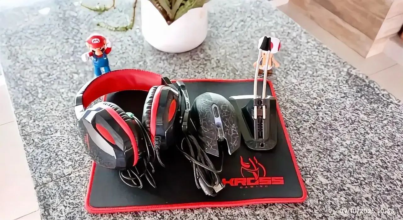 Kit Gamer 5 em 1 - Kross Elgance Teclado, mouse, headset, Mousepad e mousebungee - Foto 2