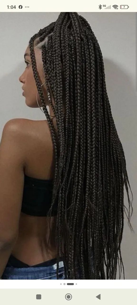 Trança box braids $ 100,00 sem material incluso 