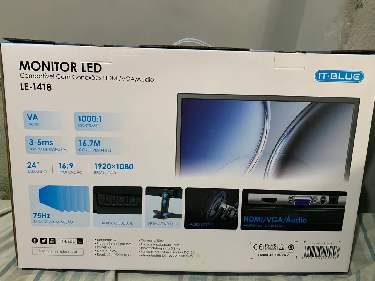 Monitor Gamer LED 24 - 75Hz - Foto 4