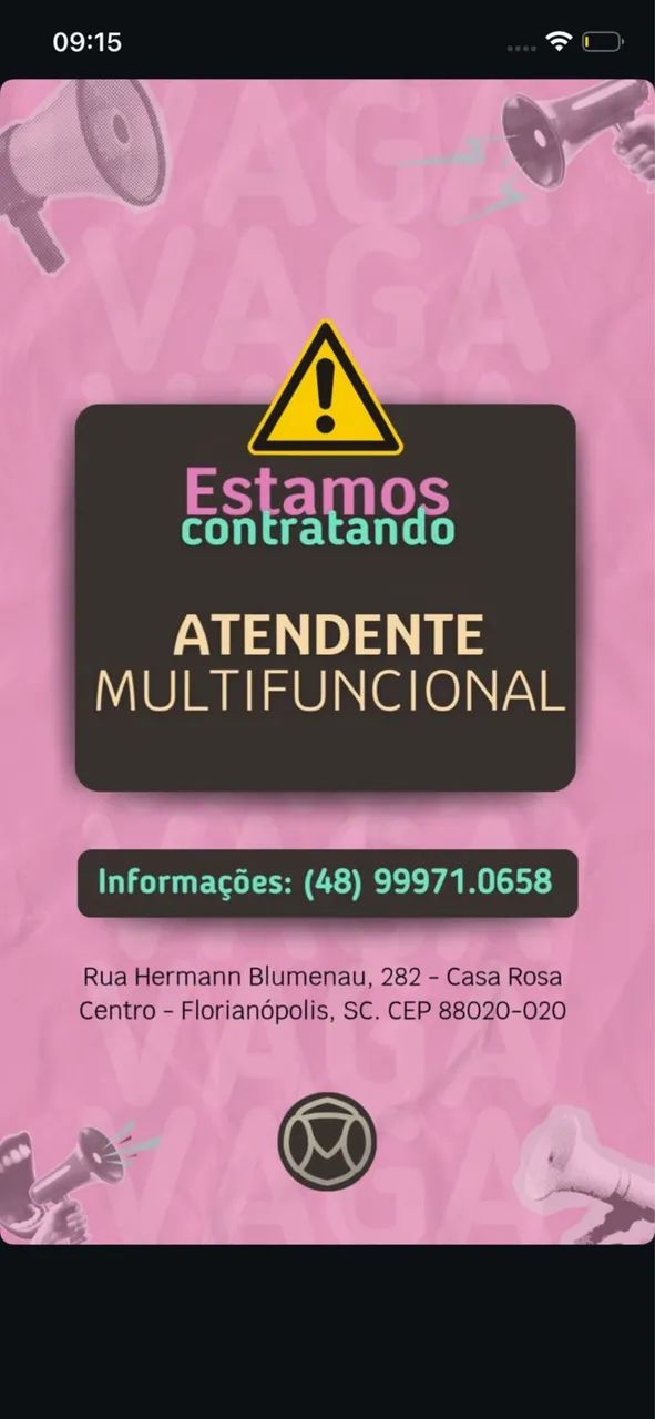 vagas centro floripa