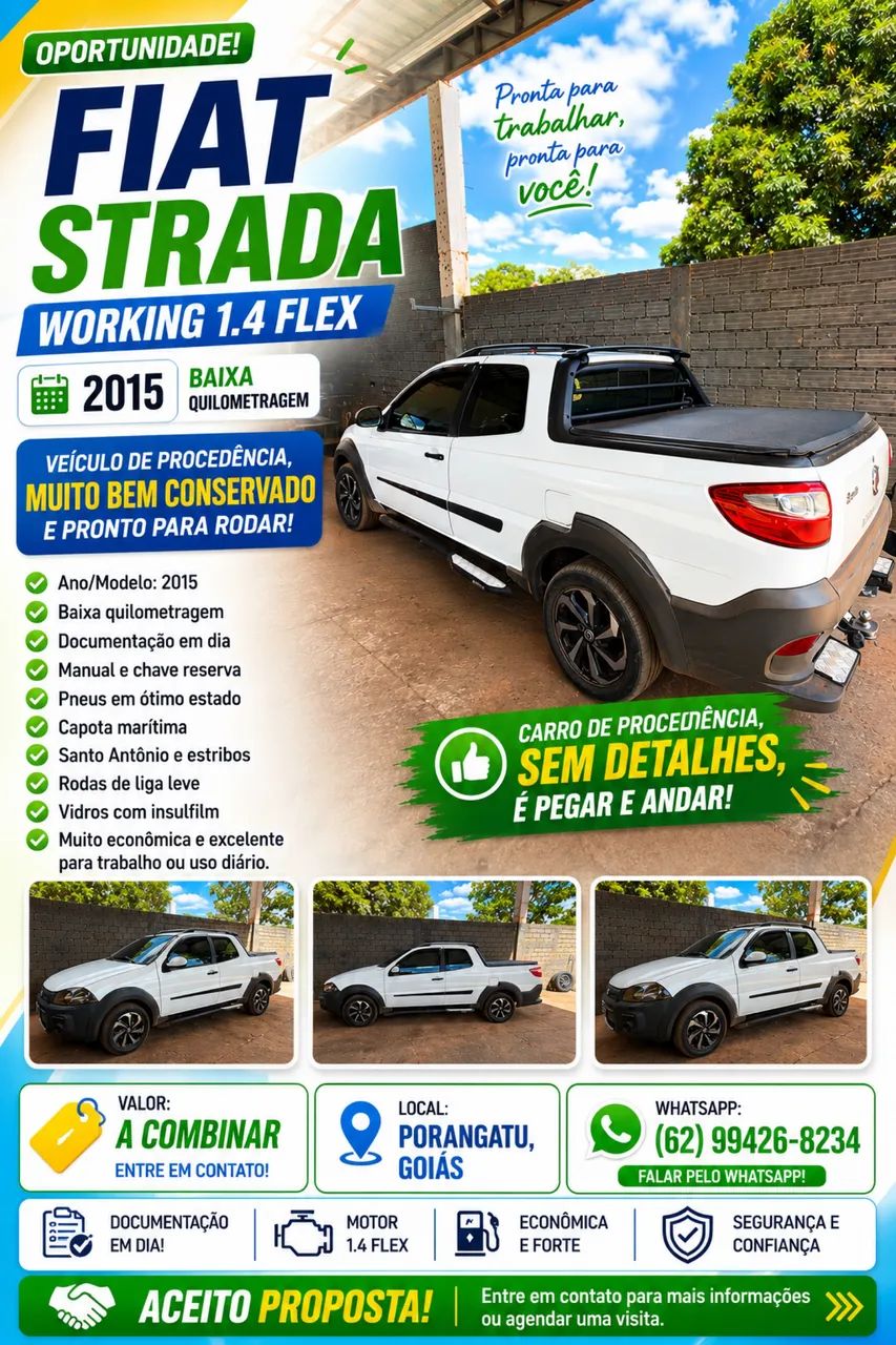 Fiat Strada Working 1.4 MPI Fire Flex 8V CD 2015