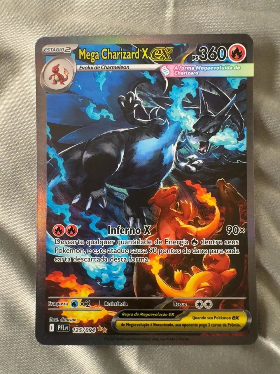 Card Pokémon Mega Charizard X ex (125/094) - Foto 2