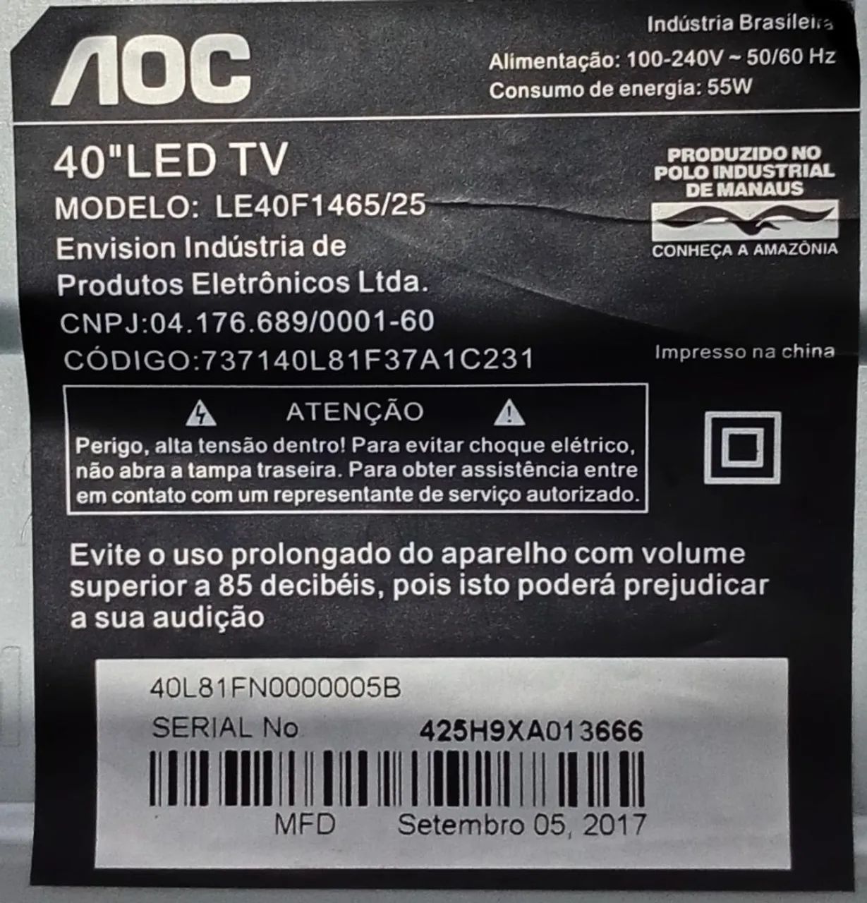 Placa teclado + sensor tv AOC le40f1465/25 - Foto 3