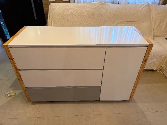 Cômoda Moderna Branca + Pinus | Completa e Espaçosa - Foto 2