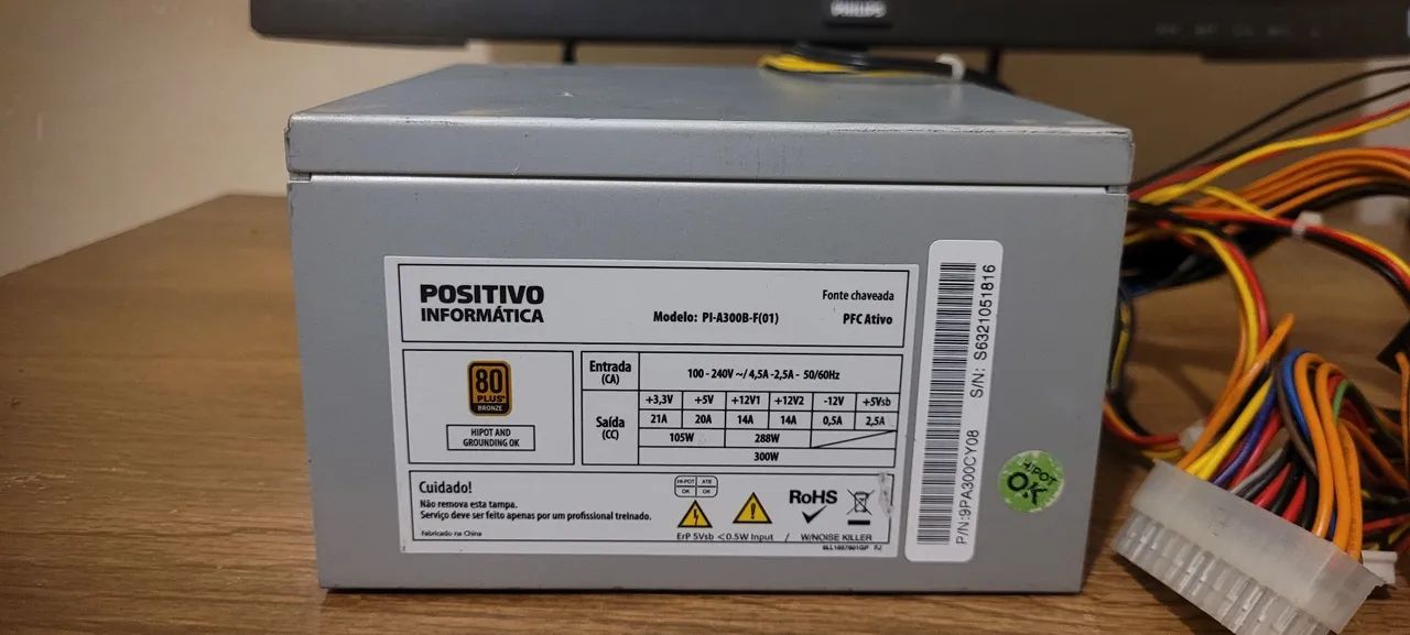 Fonte Positivo 300W 80 Plus Bronze - Foto 2