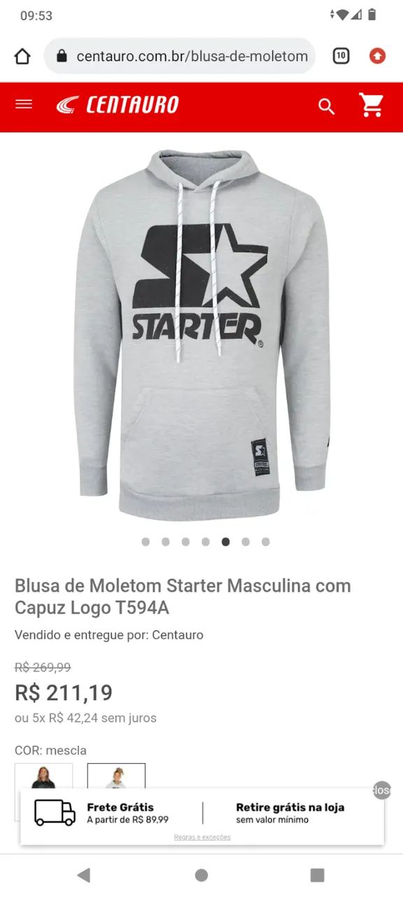 Kit Starter Moletom, bone aba reta e camiseta tam G - Foto 2