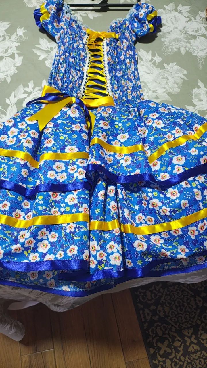 New Blue and Yellow June Festival Dress