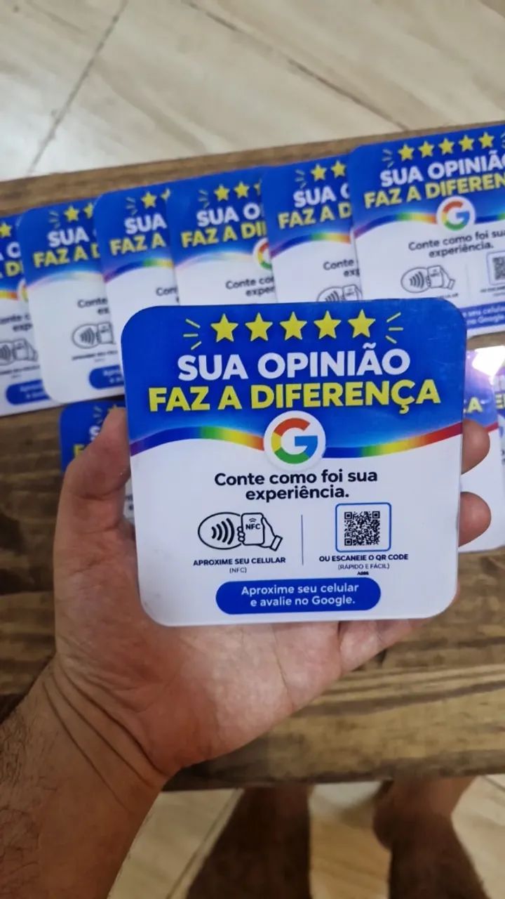 placa de avaliação google 