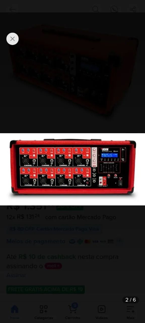 Mesão 8 canais bloothoth com efeitos novik semi nova
