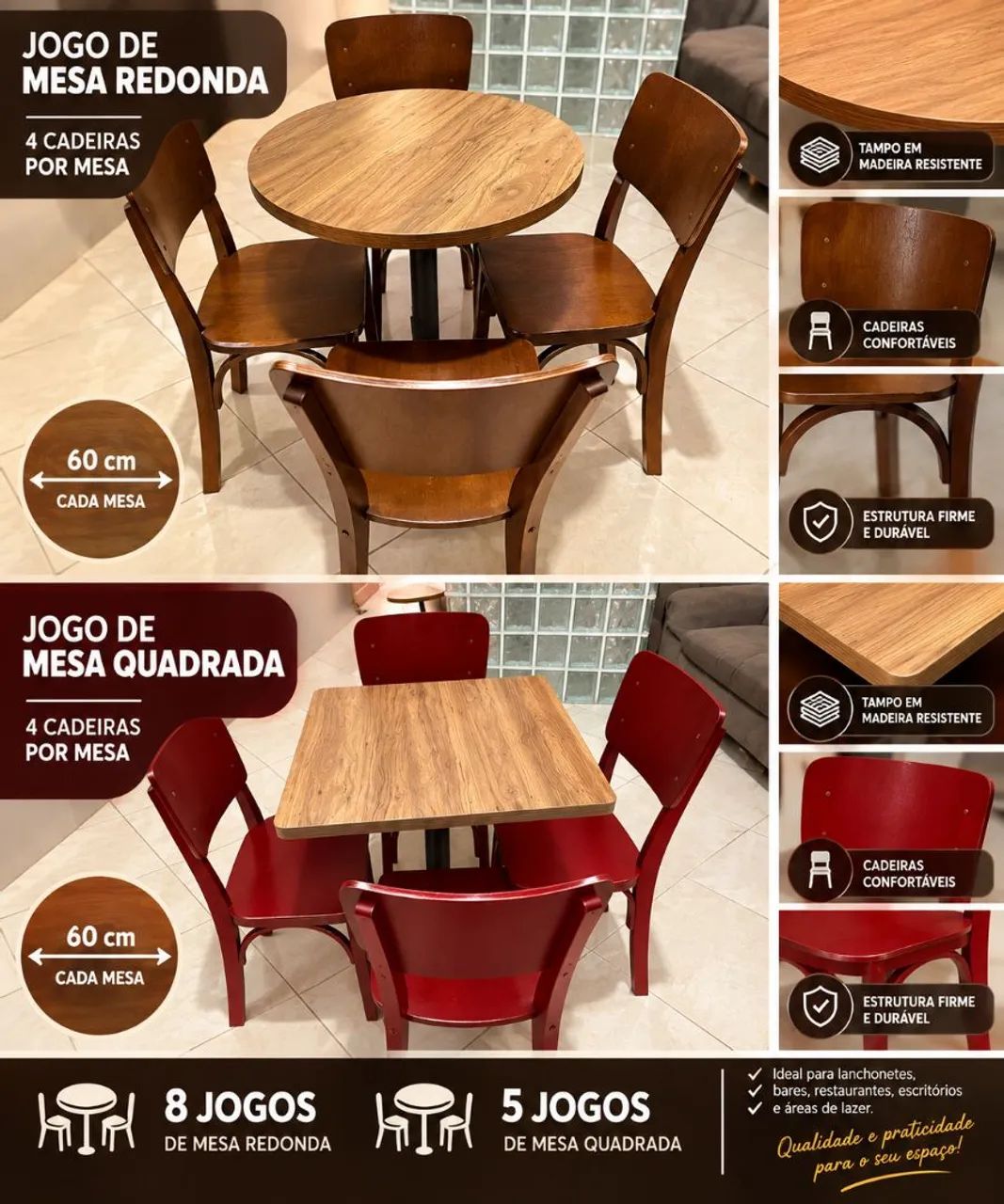 Mesa e cadeiras 