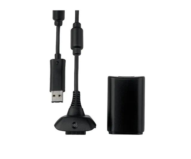 KIT CABO E BATERIA PARA CONTROLE XBOX 360 LIQ-8360 - Foto 2