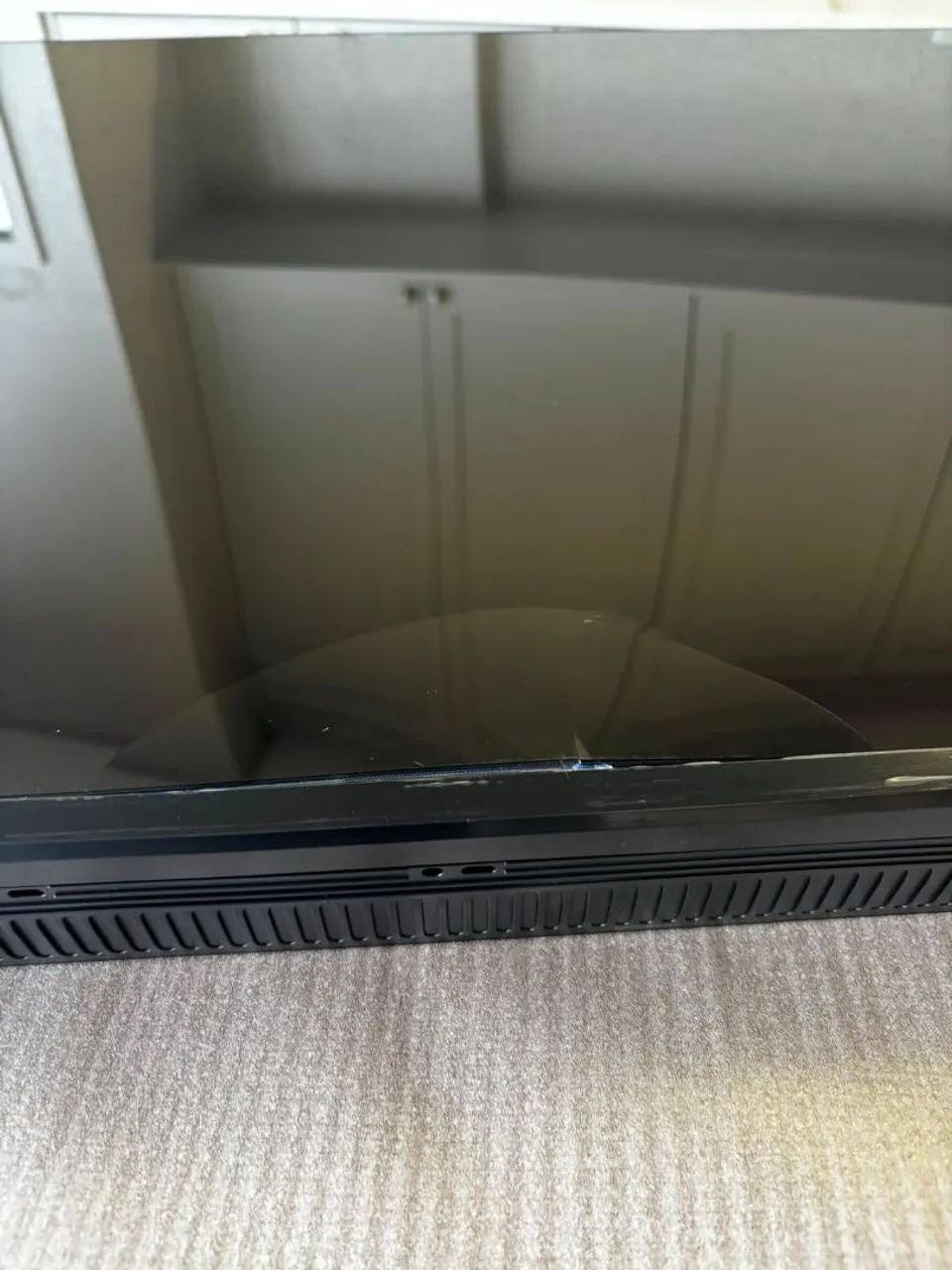 Tv Samsung 75 polegadas tela Crystal nova, com tela danificada  - Foto 4