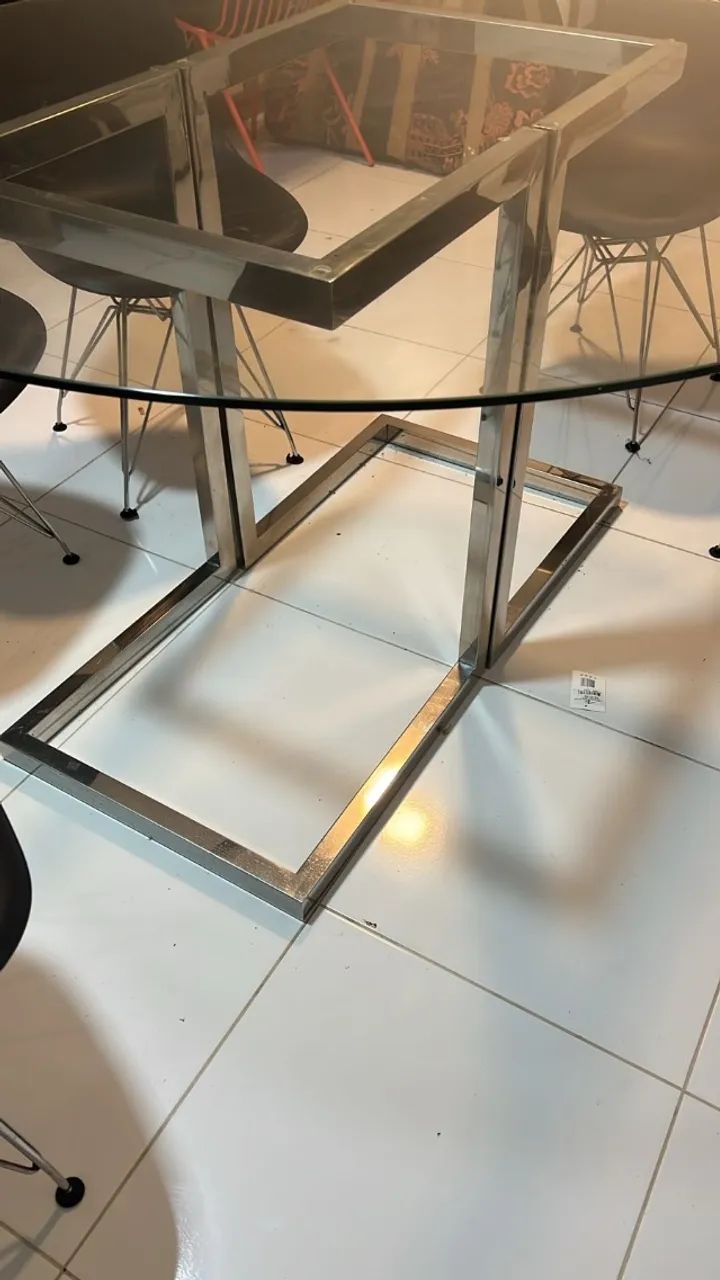 Pés base em inox para tampo de mesa - Foto 3