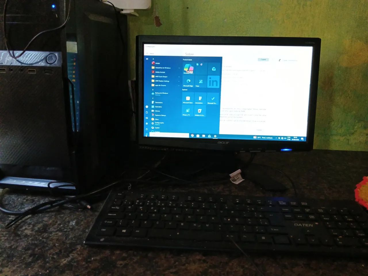 Baixe o valor computador 