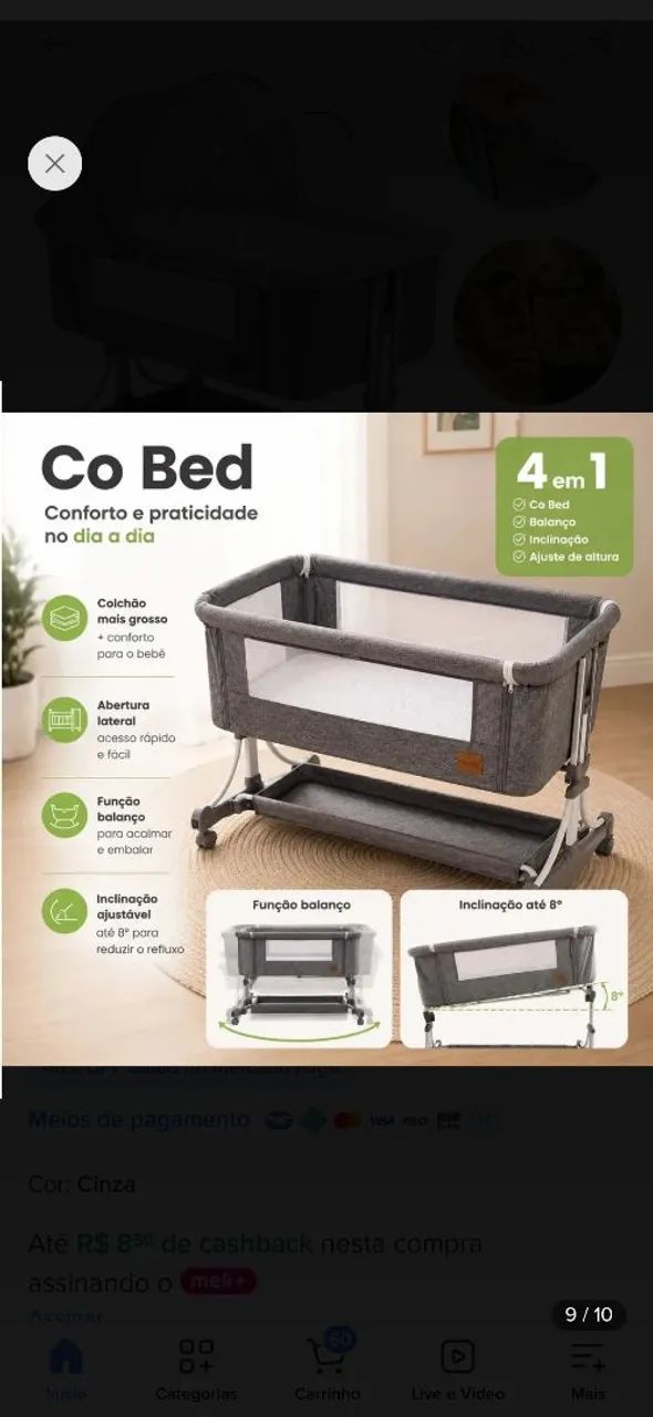 Berço moises seminovo  para bebe - Foto 2