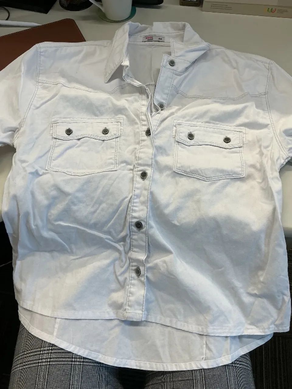 Camisa Sarja Off white