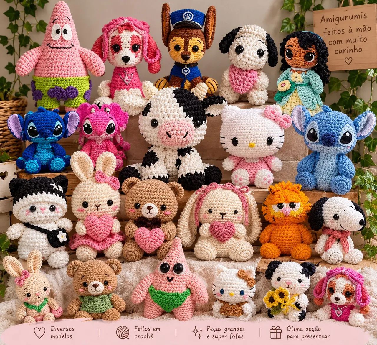 Urso de amigurumi 