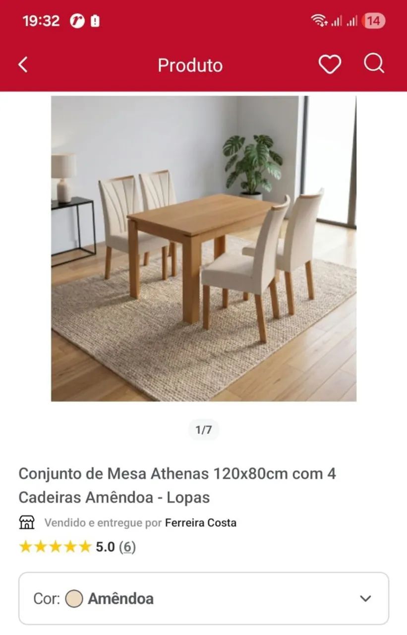 Mesa 4 Cadeira