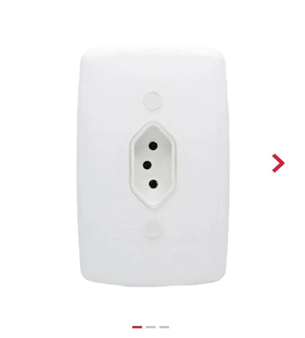 Conjunto Tomada 10 amperes Branco 4x2 Monaco Dicompel
