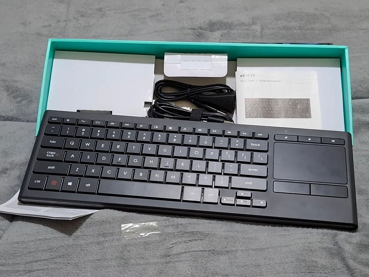 teclado sem fio com touchpad, ideal para controlar Smart TVs e computadores à distância - Foto 2